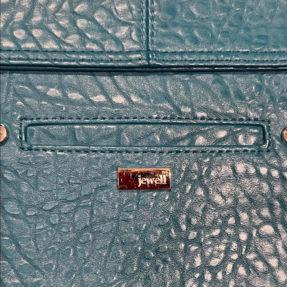 Thirty-One Jewell Teal Affair Vintage Pebble Shoulder Bag - Picture 9 of 15